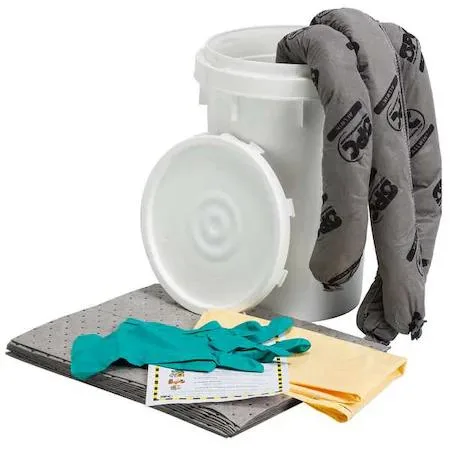 Brady Spc Absorbents Brady Spc Absorbents SKA-BKT-TAA Spill Kit Universal White 9 gal Bucket — product photo
