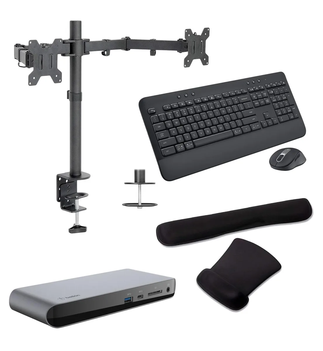 Belkin Belkin Thunderbolt 3 Dock Pro 85W Bundle with MK650 Keyboard Mouse Stand Gel Pad — product photo