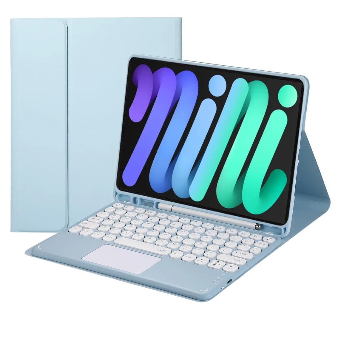 Timoom Timoom Bluetooth Keyboard Case with Touchpad for iPad mini 6/7 8.3" Blue — product photo