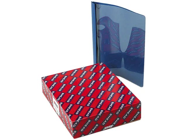 Smead Smead 87455 Poly Report Cover, Letter, 1/2" Capacity, Clear/Dark Blue, 25/Box, Educational Supply — תמונת המוצר