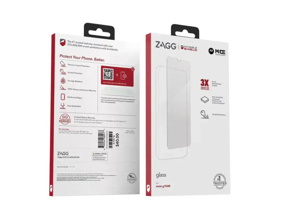 ZAGG ZAGG InvisibleShield Glass Screen Protector for Motorola moto g pure — product photo