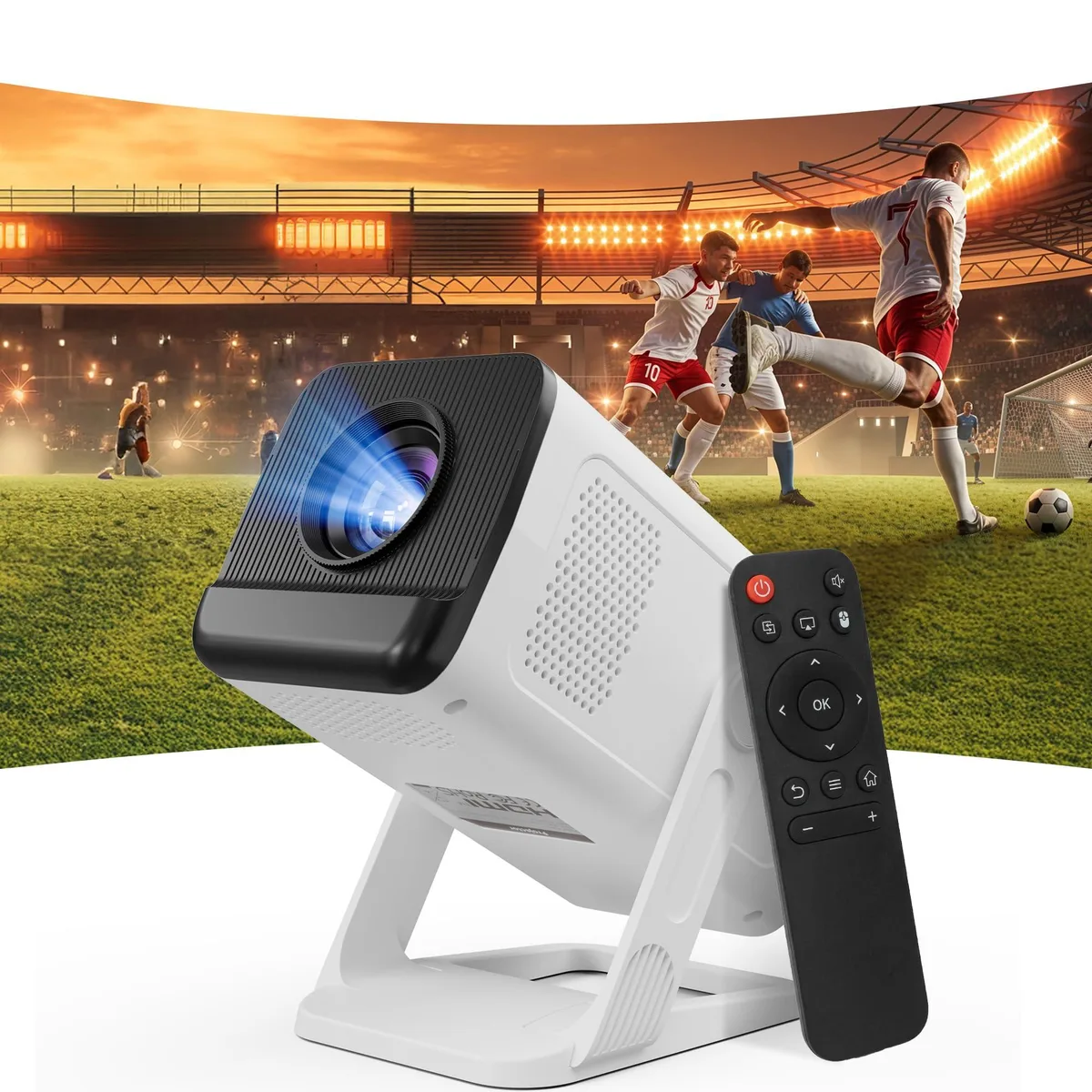  Kvoruaeliax Android 14 Smart Projector 1280×720 350 ANSI 40-100" 210° Rotation — product photo