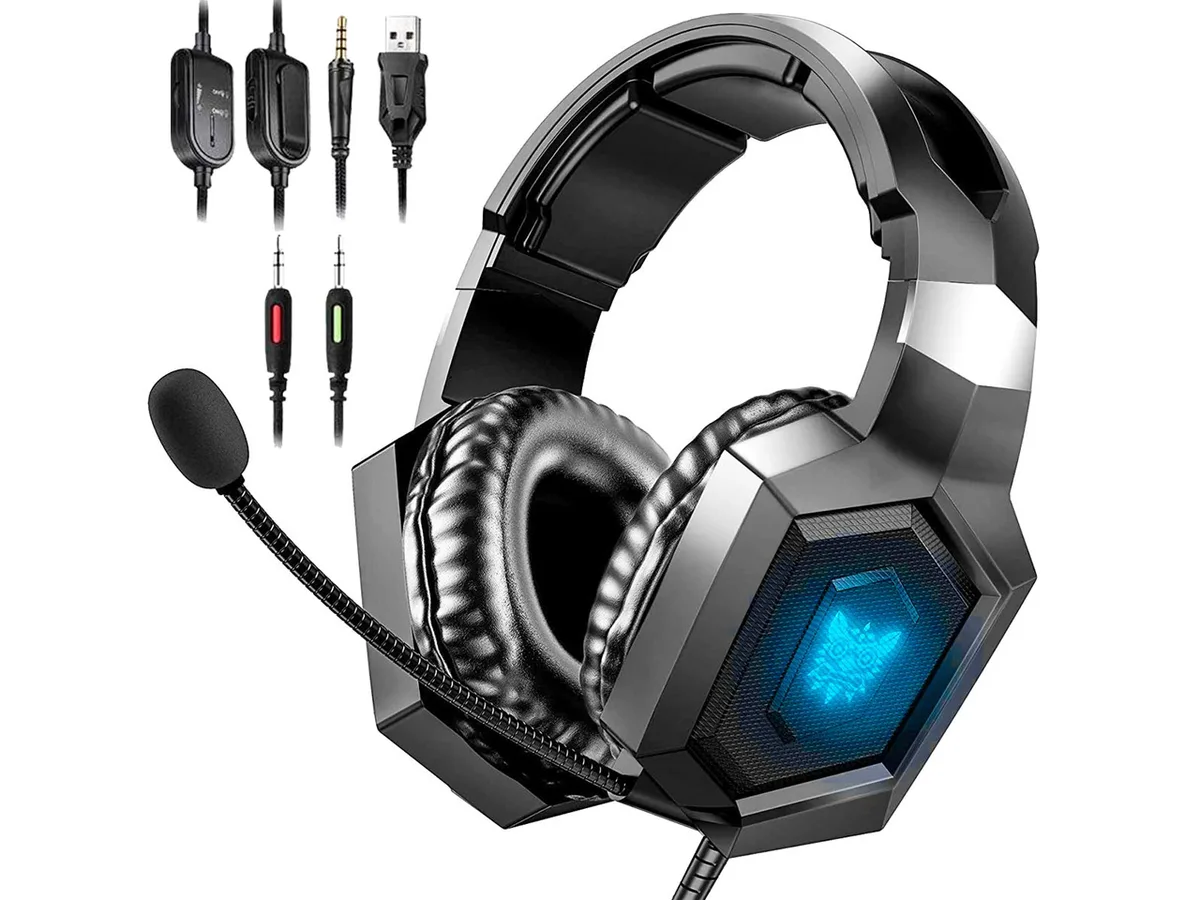 Ruixi Ruixi K8 Black Gaming Headset 7.1 Surround RGB Wired 3.5mm 2.2m — product photo