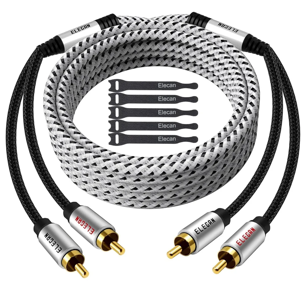 BFKK BFKK 50 ft 16 AWG OFC RCA Cable 2 Male to 2 Male — product photo