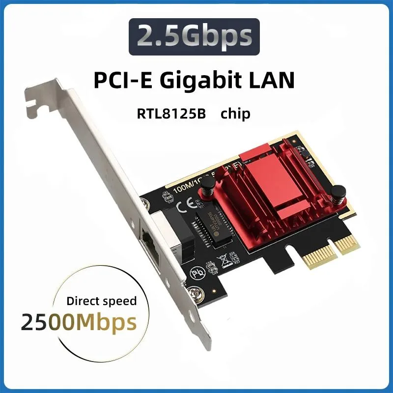 Teday Teday 2.5G PCIe to RJ45 Network Card RTL8125B Chip 10/100/2500Mbps expansion card — product photo