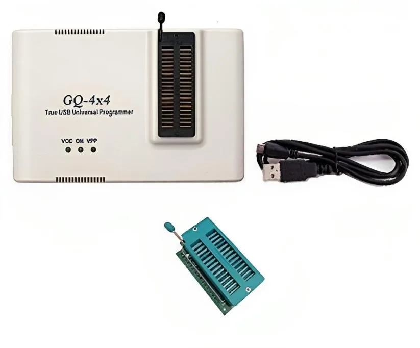 White GQ-4X V4 programmer with 40pin ZIF socket and ADP-079 27C1028 adapter