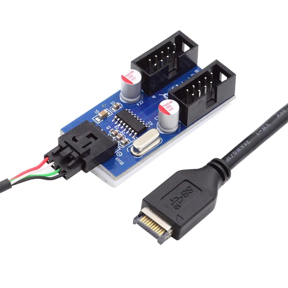 Fervit Fervit USB 3.1 Type-E to Dual 9-Pin USB 2.0 Header Adapter — product photo