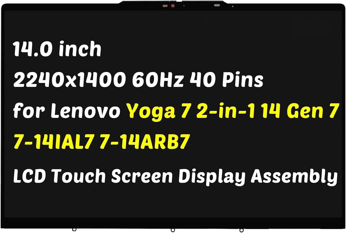 NUOLAISUN NUOLAISUN 5D10S39812 5D10S39810 14.0 inch 2.2K 2240x1400 60HZ 30Pins LCD Touch Screen Assembly — product photo