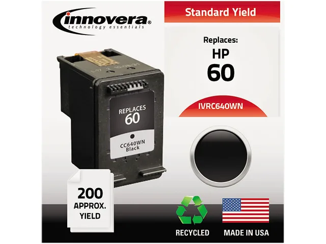 Innovera Innovera IVRC640WN Black Ink Cartridge (HP 60, 200 Pages) — product photo
