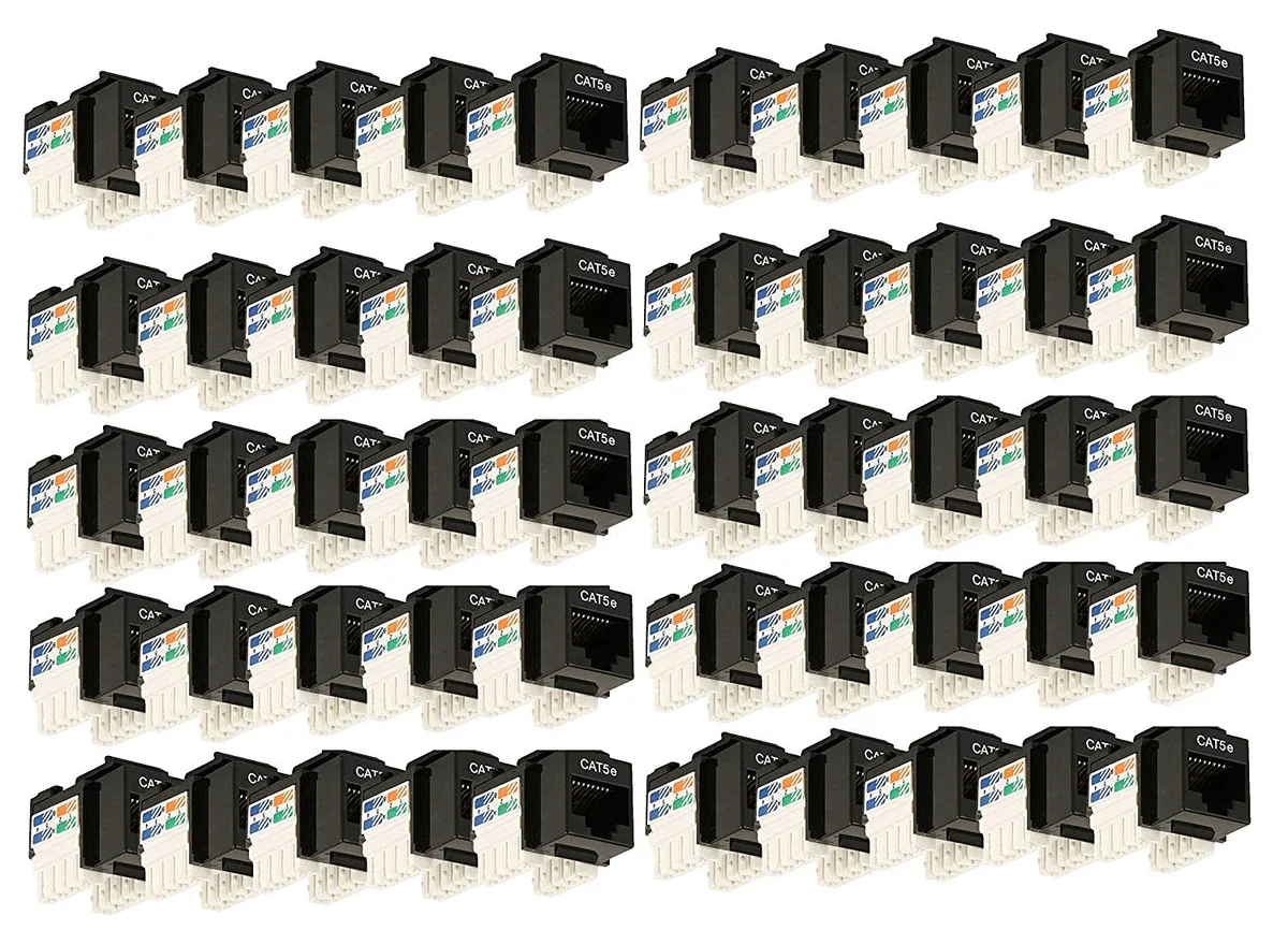 iMBAPrice iMBAPrice Keystone Punch Down Jack Cat5e RJ-45 10 Pack Black — product photo
