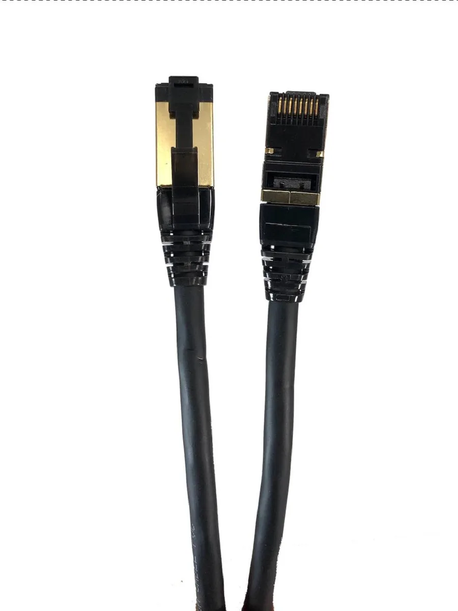 Micro Connectors Micro Connectors 50 ft CAT8 SFTP 26AWG RJ45 Patch Cable Black — product photo