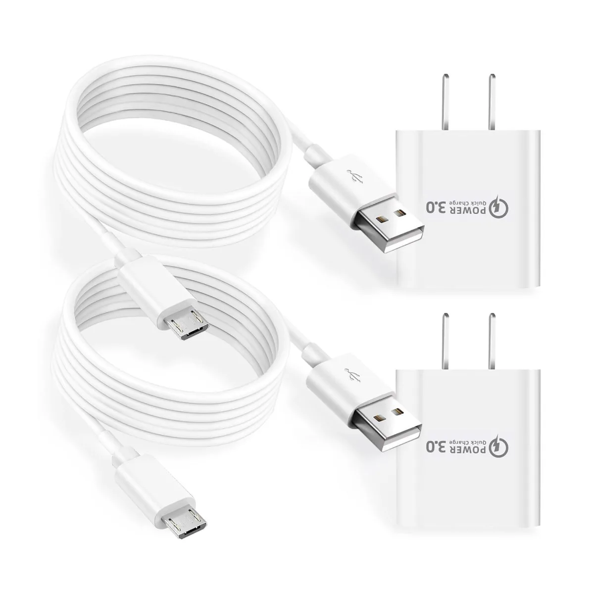  Accessory Power TE-706 18W QC3.0 Charger 2 Pack 10FT — product photo