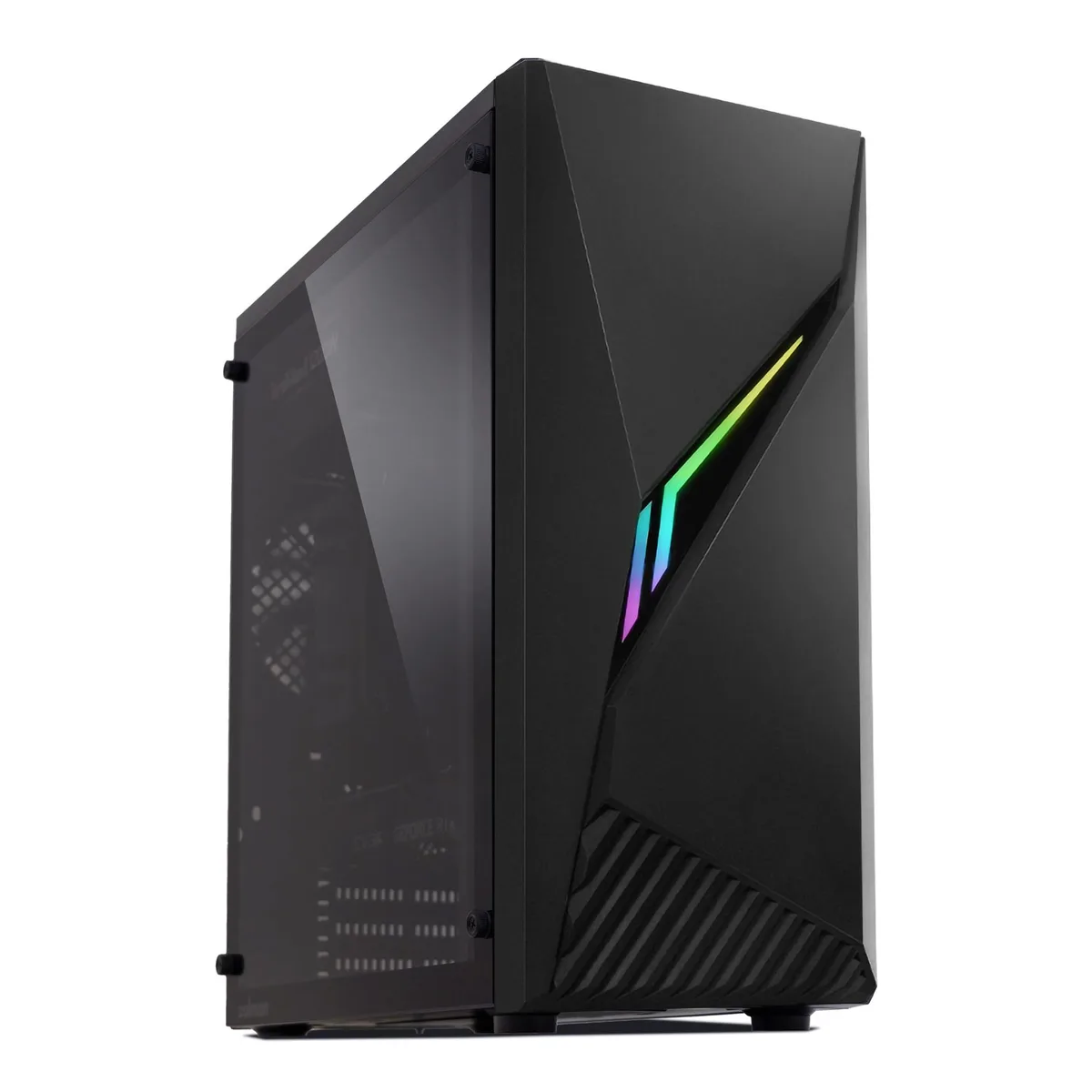 Zalman Zalman Raven ATX Mid-Tower Case, RGB Strip, 1 x 120mm Fan, Tempered Glass, USB 3.0, Black — product photo
