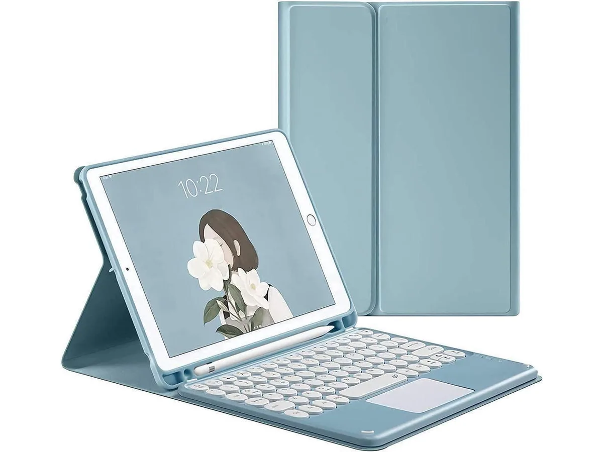 Werleo Werleo A2696 keyboard case with trackpad for iPad 10.9 2022 light blue — product photo