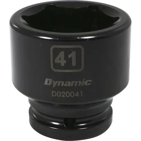 Dynamic 3/4 inch drive 41mm six point socket black phosphate finish