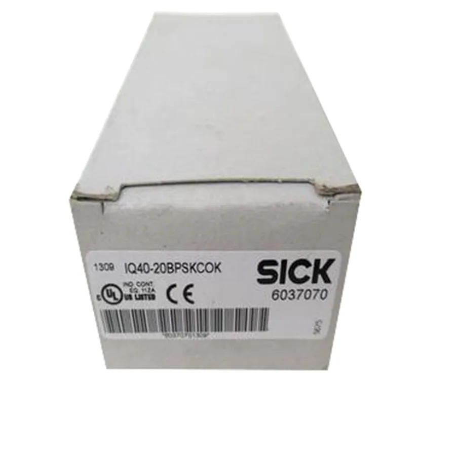 Rectangular plastic inductive sensor 40 by 40 by 66 mm with M12 connector