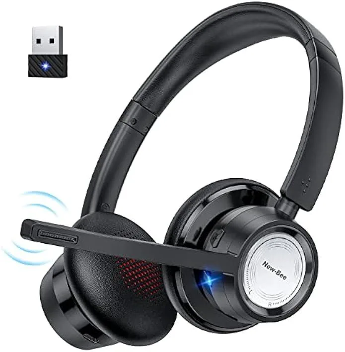 usbroway usbroway BH58 Wireless Headset Noise Cancelling Mic 28h Battery USB Dongle — product photo