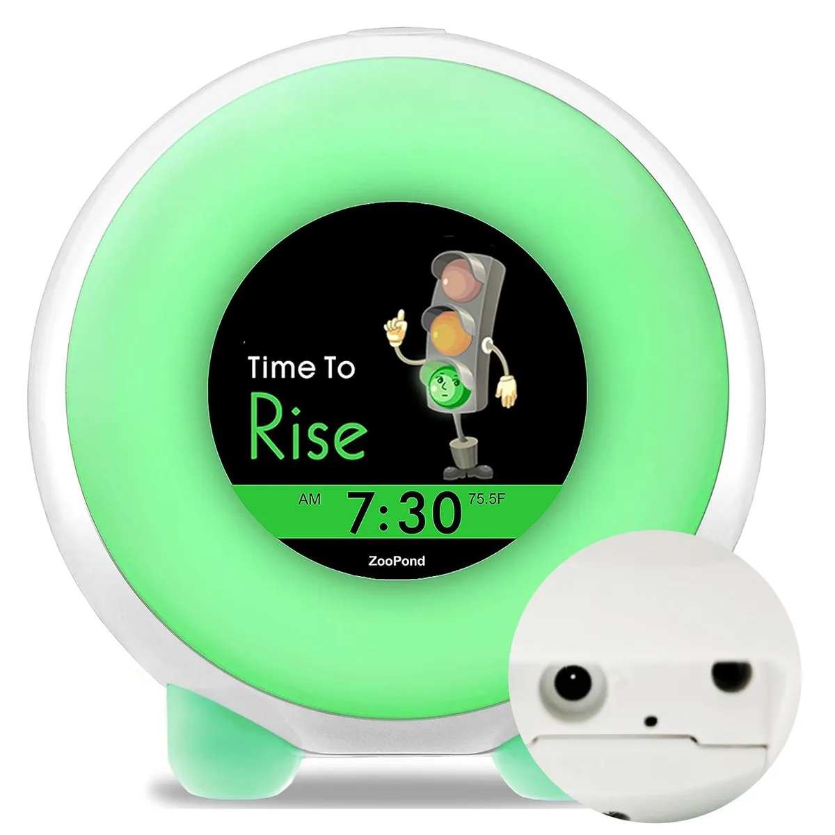 Maximal Power Maximal Power Full-Color Mobile Display Alarm Clock Z06E Green base AC Plug — product photo