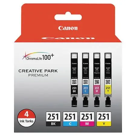 Canon Canon CLI-25 Ink Cartridge 4-Pack Black/Cyan/Magenta/Yellow 6513B004 — product photo