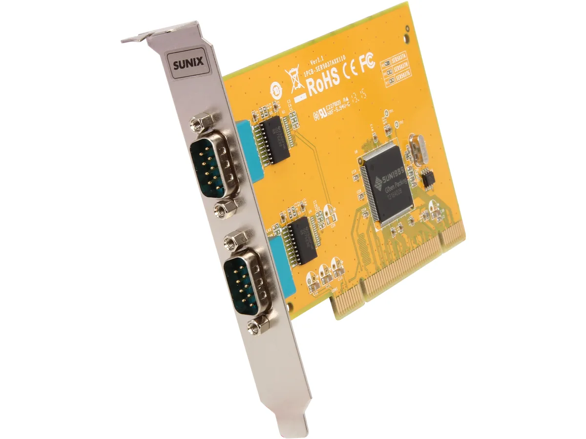 SUNIX SUNIX SER5037A 2-port RS-232 PCI expansion card — product photo