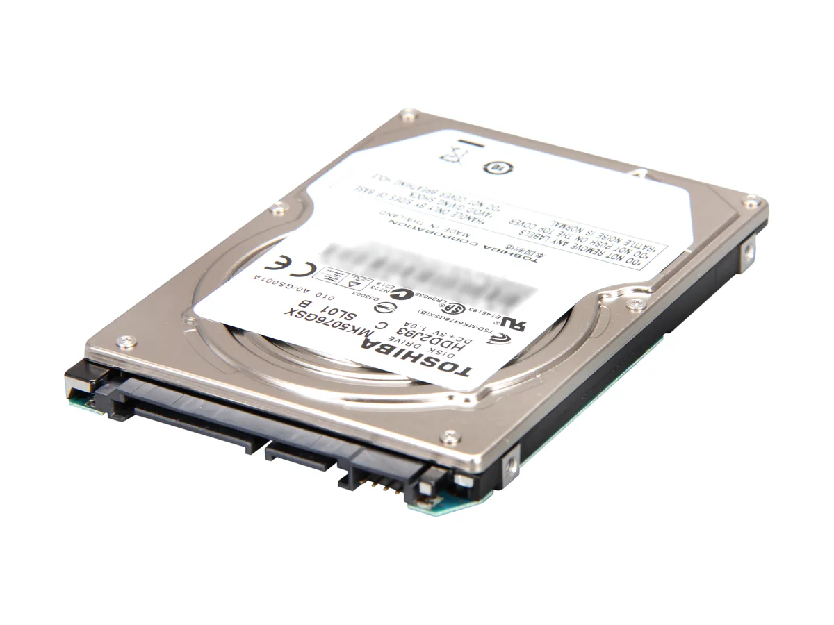 Toshiba Toshiba MK5076GSX 500GB 5400 RPM 8MB Cache SATA 3.0Gb/s 2.5" laptop hard drive — product photo