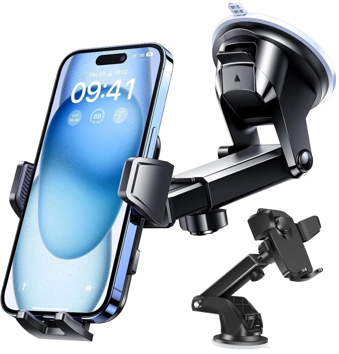 SZYG SZYG Car Phone Mount Black 3.7-5.9in Arm 360° Rotating — product photo