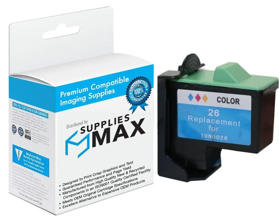 SuppliesMax SuppliesMax Lexmark 10N0026 Color Inkjet Cartridge 275 Pages — product photo