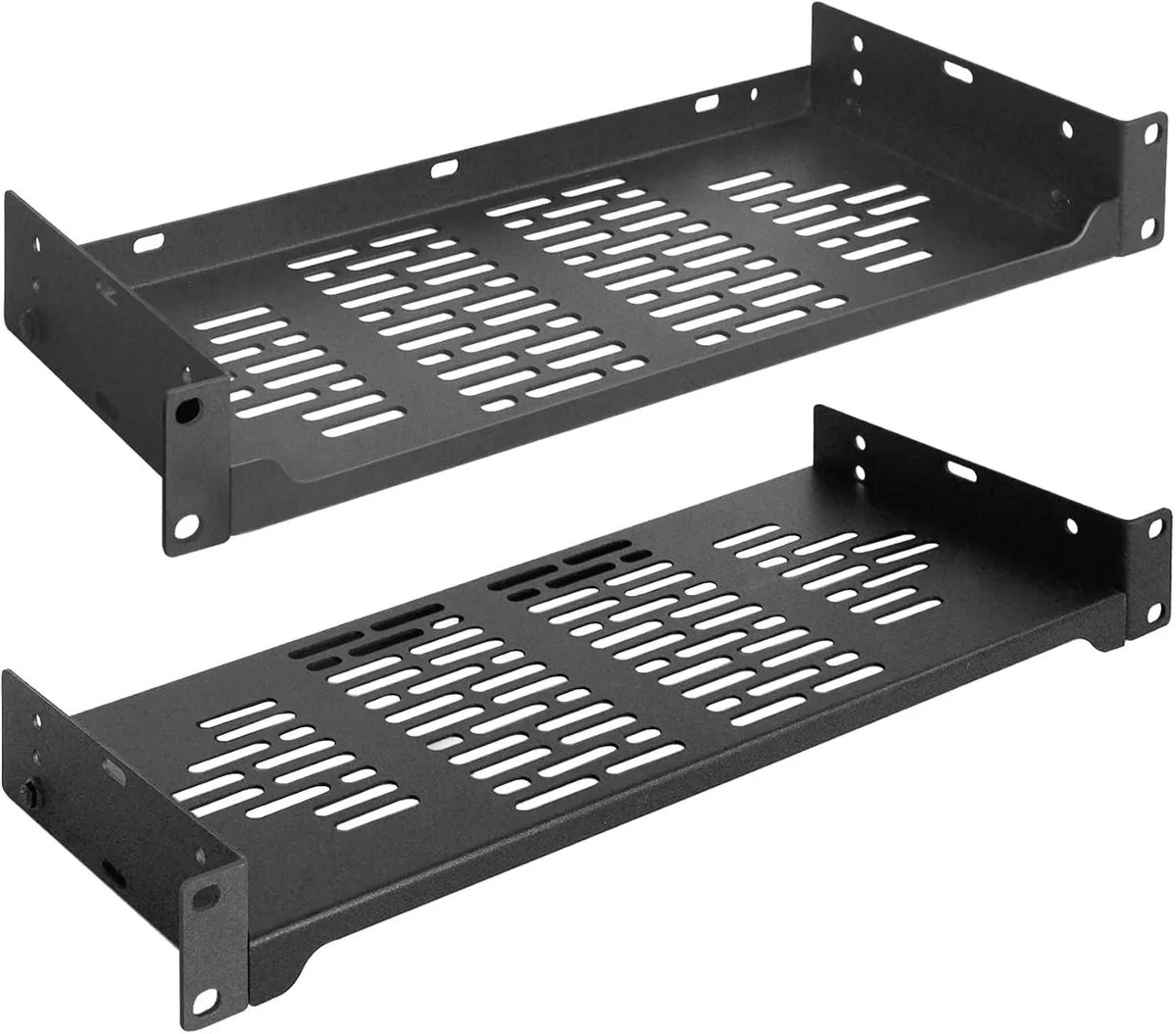 TAURKENAM TAURKENAM 2-Pack 1U 6" Vented Cantilever Rack Shelves 19 — product photo