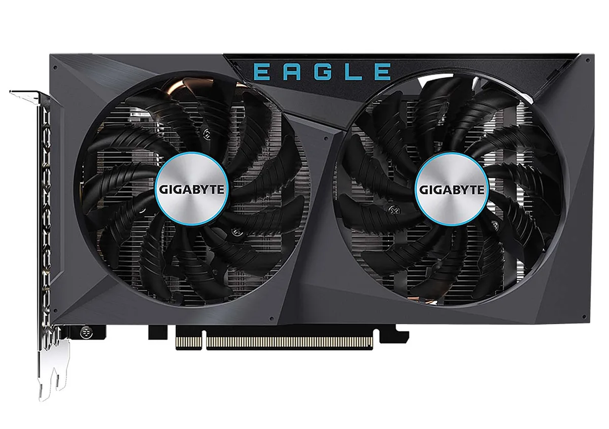GIGABYTE GIGABYTE GV-N3050EAGLE OC-8GD GeForce RTX 3050 Eagle OC 8GB graphics card — product photo