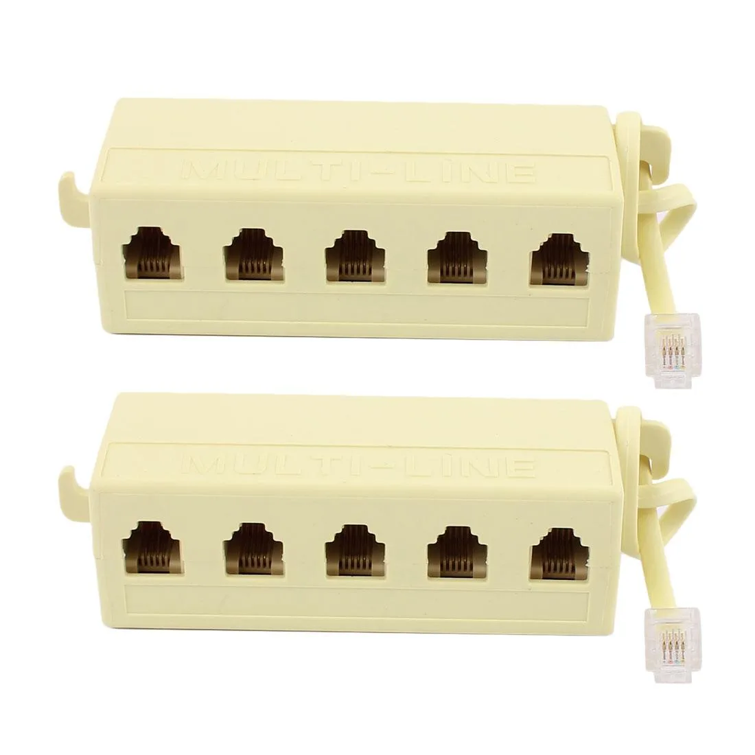 Unique-Bargains Unique-Bargains 1-to-5 Telephone Splitter 6P4C 2-Pack — product photo