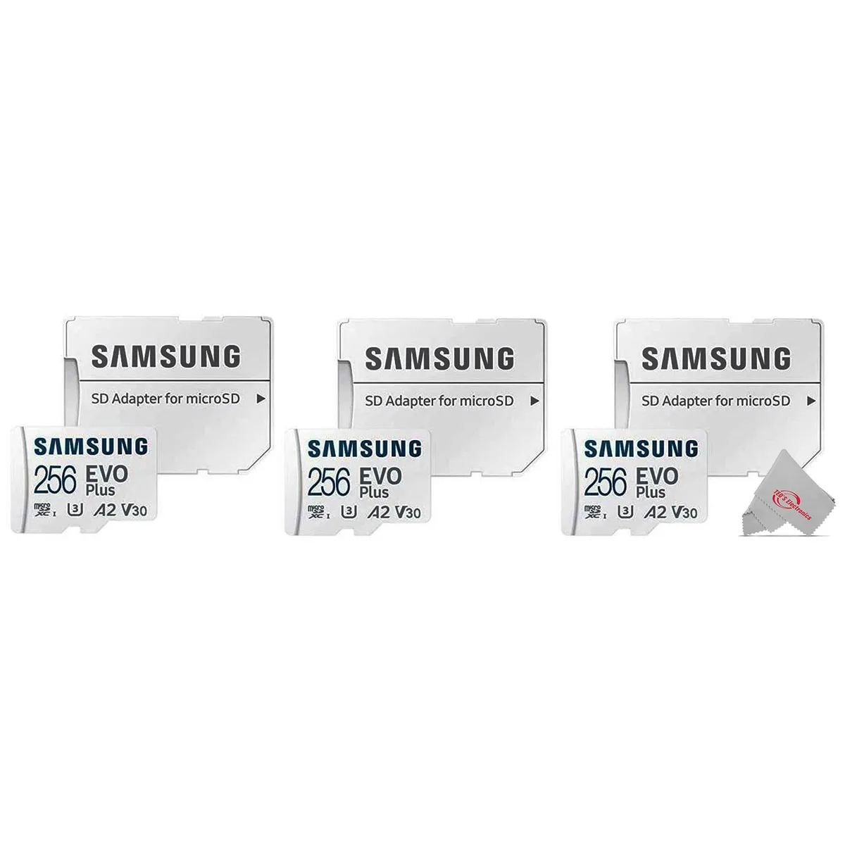 SAMSUNG SAMSUNG EVO Plus MicroSDXC 256GB 130MB/s 3-pack — product photo