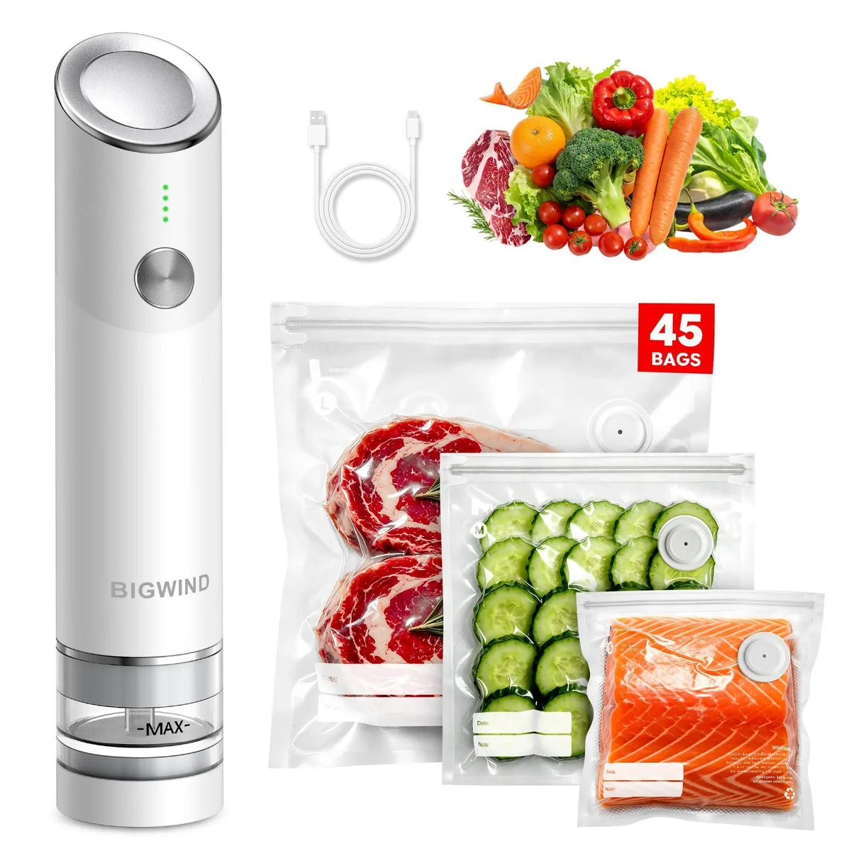  FoodSaver VSM-KIT vacuum sealer with 45 bags — product photo