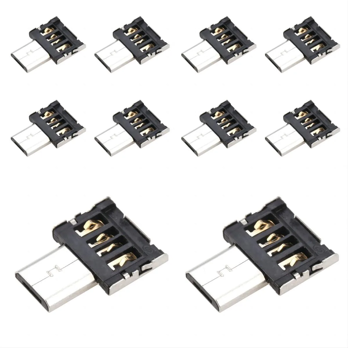 LORDWORLD LORDWORLD 10 Pack Micro USB OTG Adapter Male to USB 2.0 Female — product photo