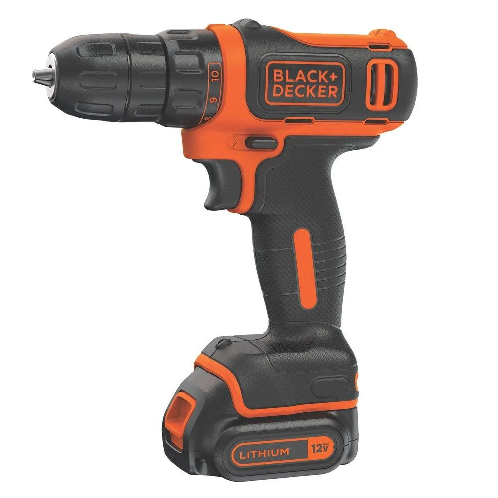 Black & Decker 12V MAX Cordless Drill/Driver BDCDD12C 11-position clutch 2.18 lbs — product photo