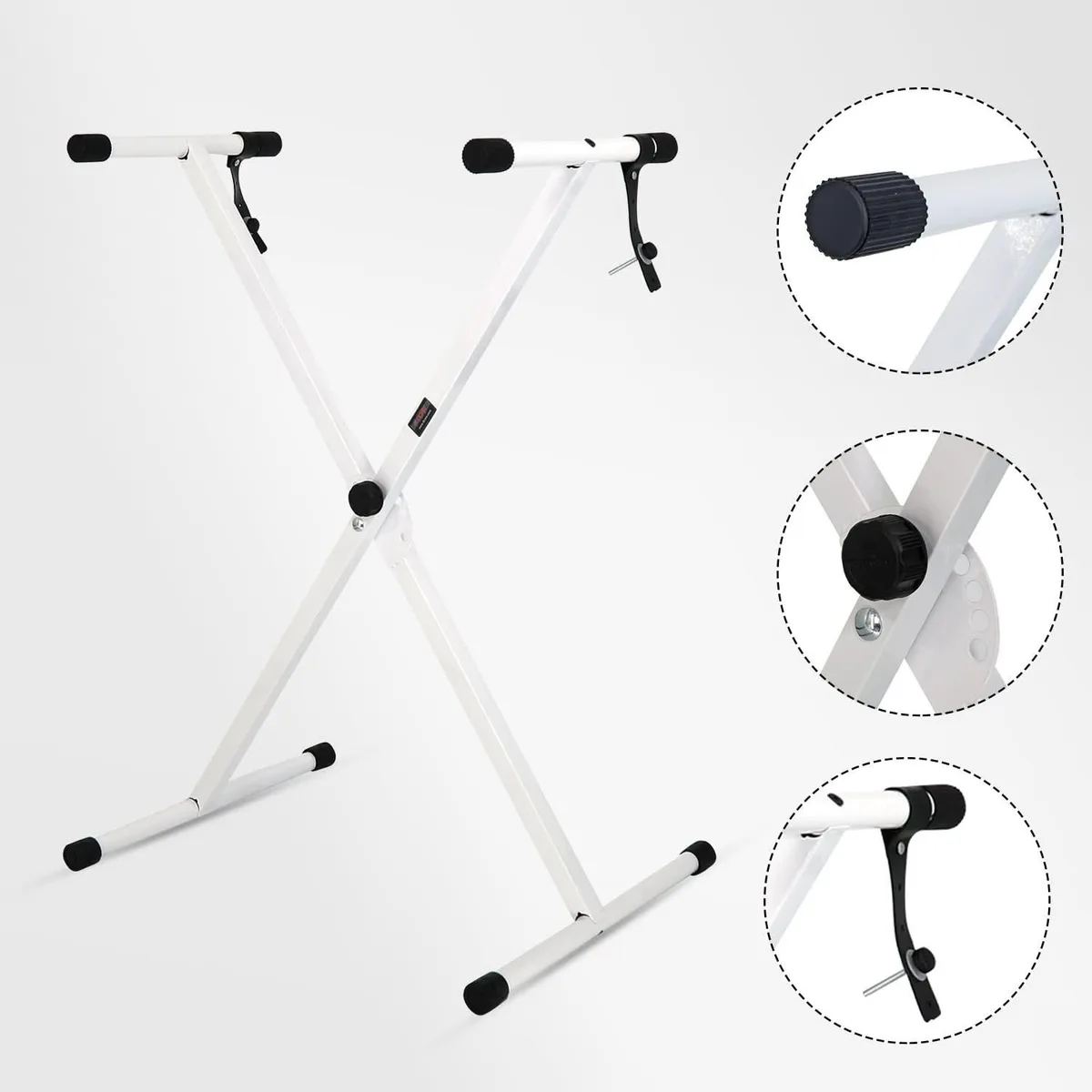 5 Core 5 Core KS 1X WH Keyboard Stand White 12-38" 110 lbs — product photo