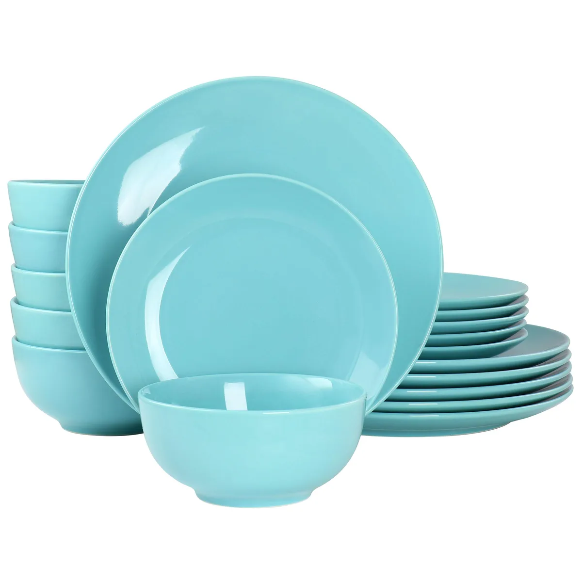 Elama Elama 510120086M 18 Piece Porcelain Dinnerware Set Blue — product photo