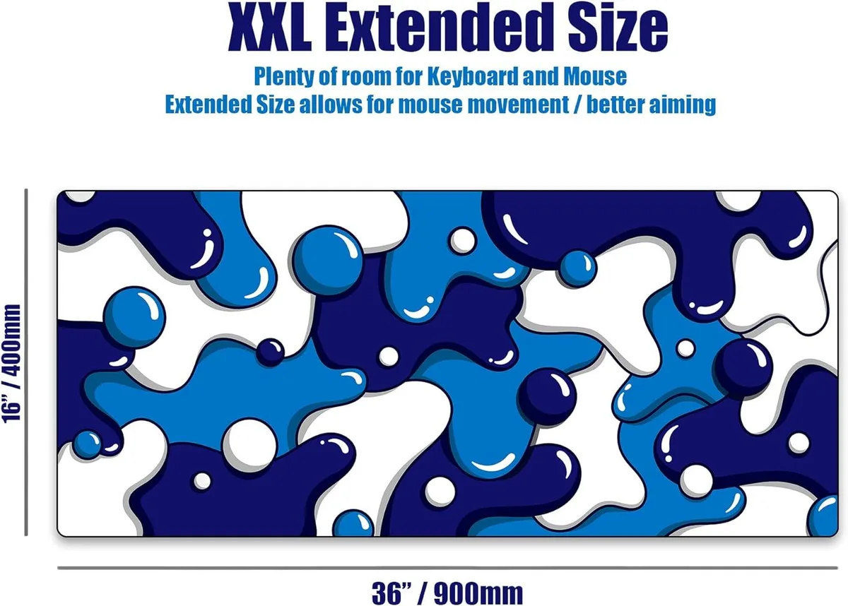 KEHIPI KEHIPI DRIP Edition XXL Mouse Pad Blue 36" x 16 — product photo