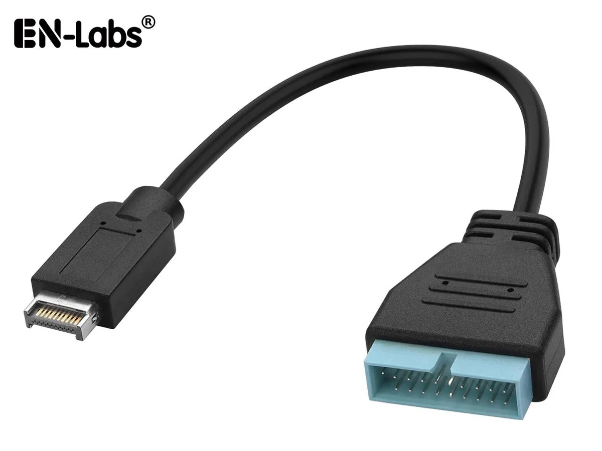 EN-Labs EN-Labs USB 3.1 Type-E to USB 3.0 19/20 Pin Adapter Cable 8 Inches DIY Cooling — product photo