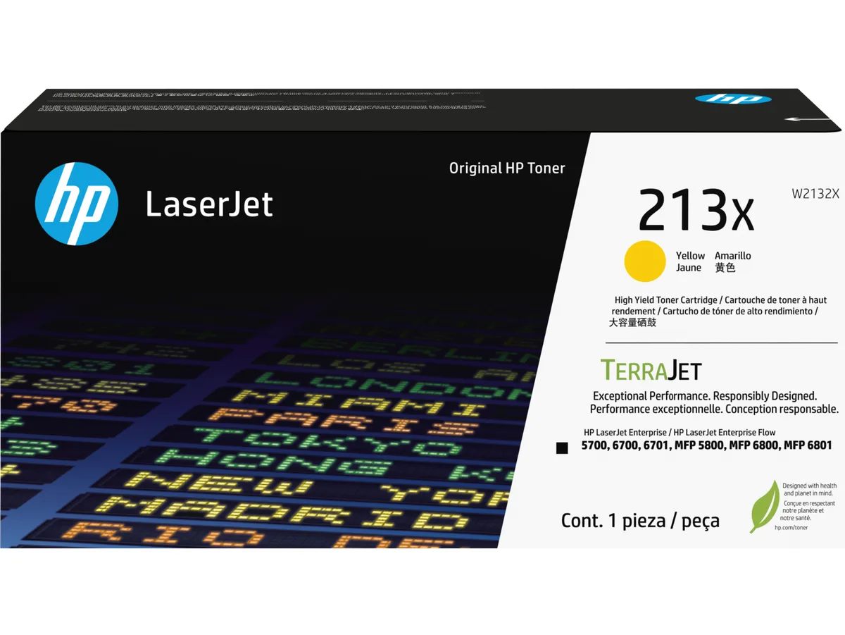 HP HP W2132X 213X Yellow TerraJet Toner Cartridge 6000 Pages — product photo