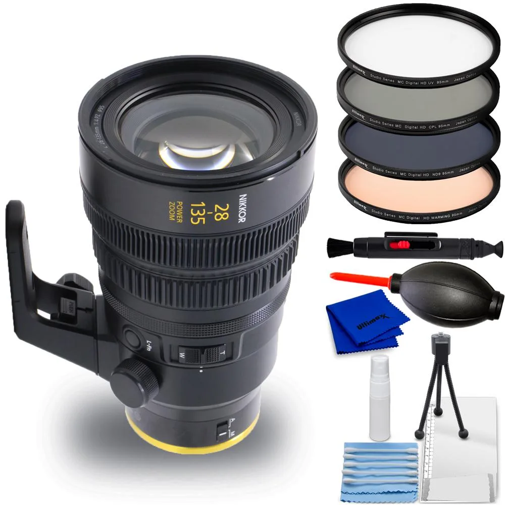 Nikon Global Nikon NIKKOR Z 28-135mm f/4 PZ Lens 20127 6PC Accessory Bundle camera lens — product photo