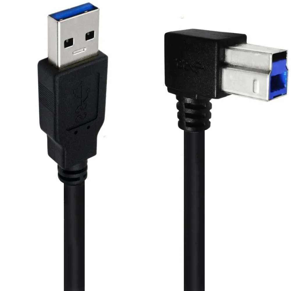 TeKit TeKit USB 3.0 Type A Male to 90° Type B Male Cable 1.6ft — product photo