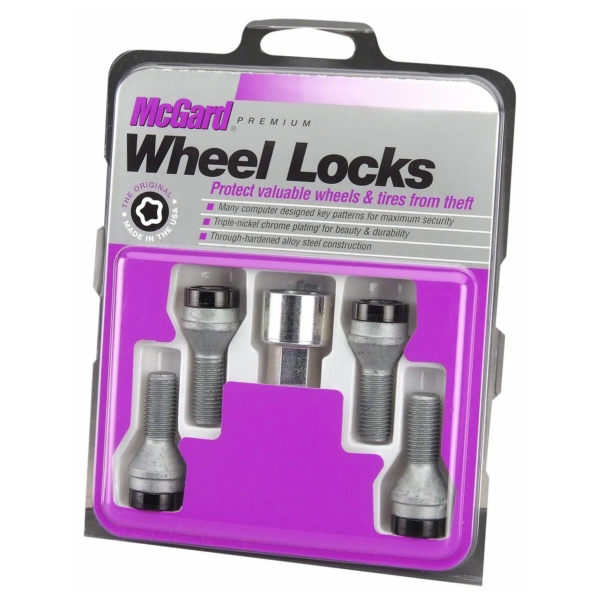 MCGARD MCGARD 27178 M12 x 1.5 Cone Seat Wheel Lock Set 17mm Hex Chrome/Black accessories - wheel — product photo