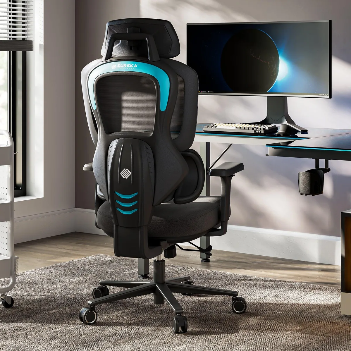 Eureka Ergonomic Eureka Ergonomic Hybrid Gaming Chair Blue — product photo