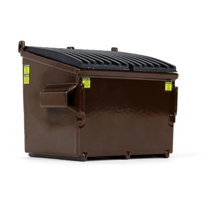 First Gear First Gear 90-0535 1/34 Scale Refuse Trash Bin Diecast Vehicle - Brown — product photo