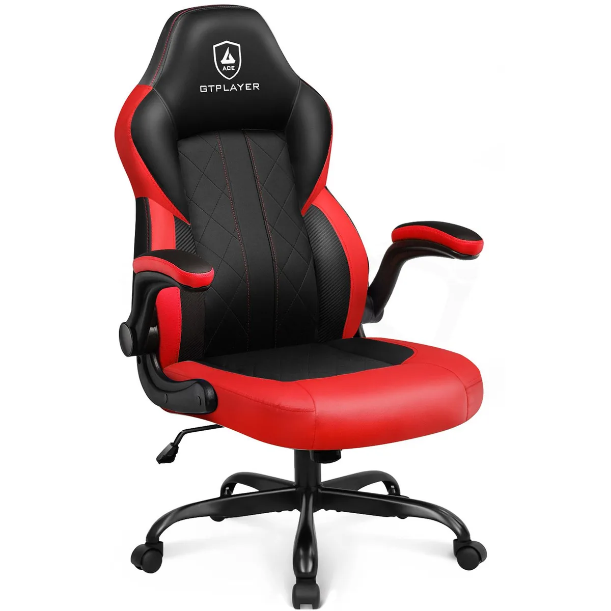 GTPLAYER GTPLAYER gaming chair Red flip-up armrests 360° swivel — product photo
