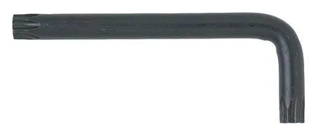 Wiha T8 Torx L-key, short arm, black oxide finish, 45 mm blade