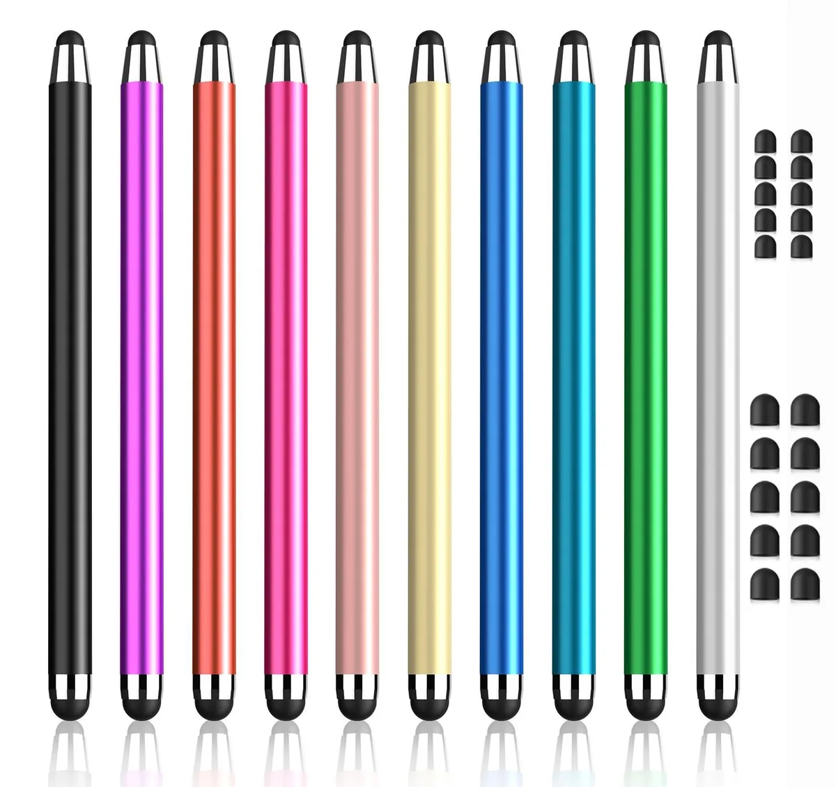  StylusLink 10-Pack 2-in-1 Rubber Tip Stylus Pens — product photo