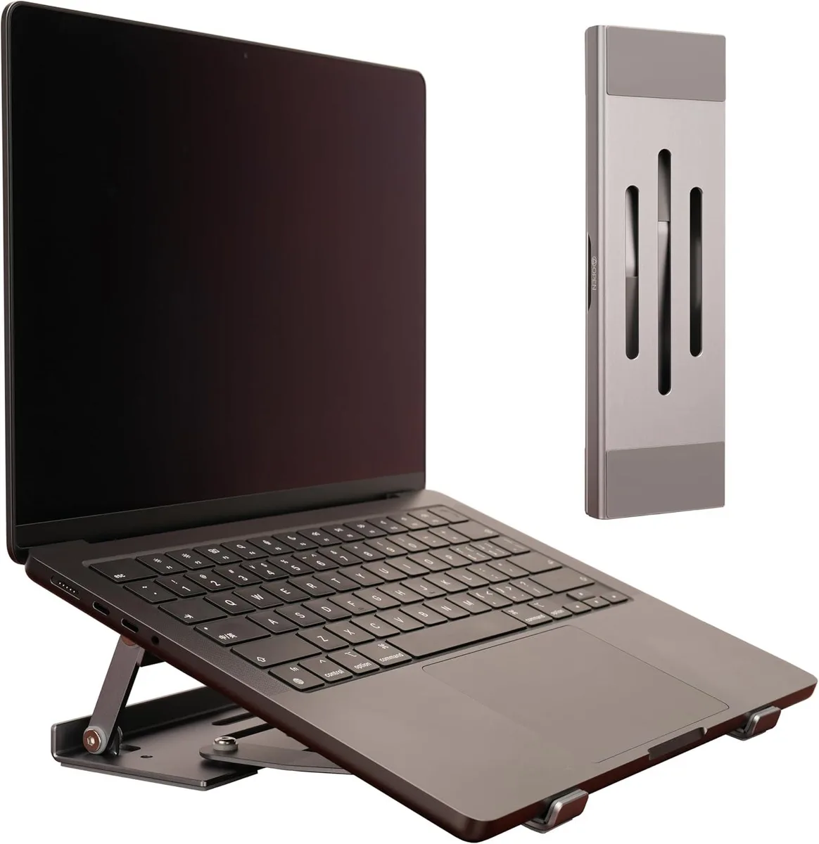 Athena Athena 3-in-1 Aluminium Laptop Riser Stand 26×7.8 cm 418 g — product photo