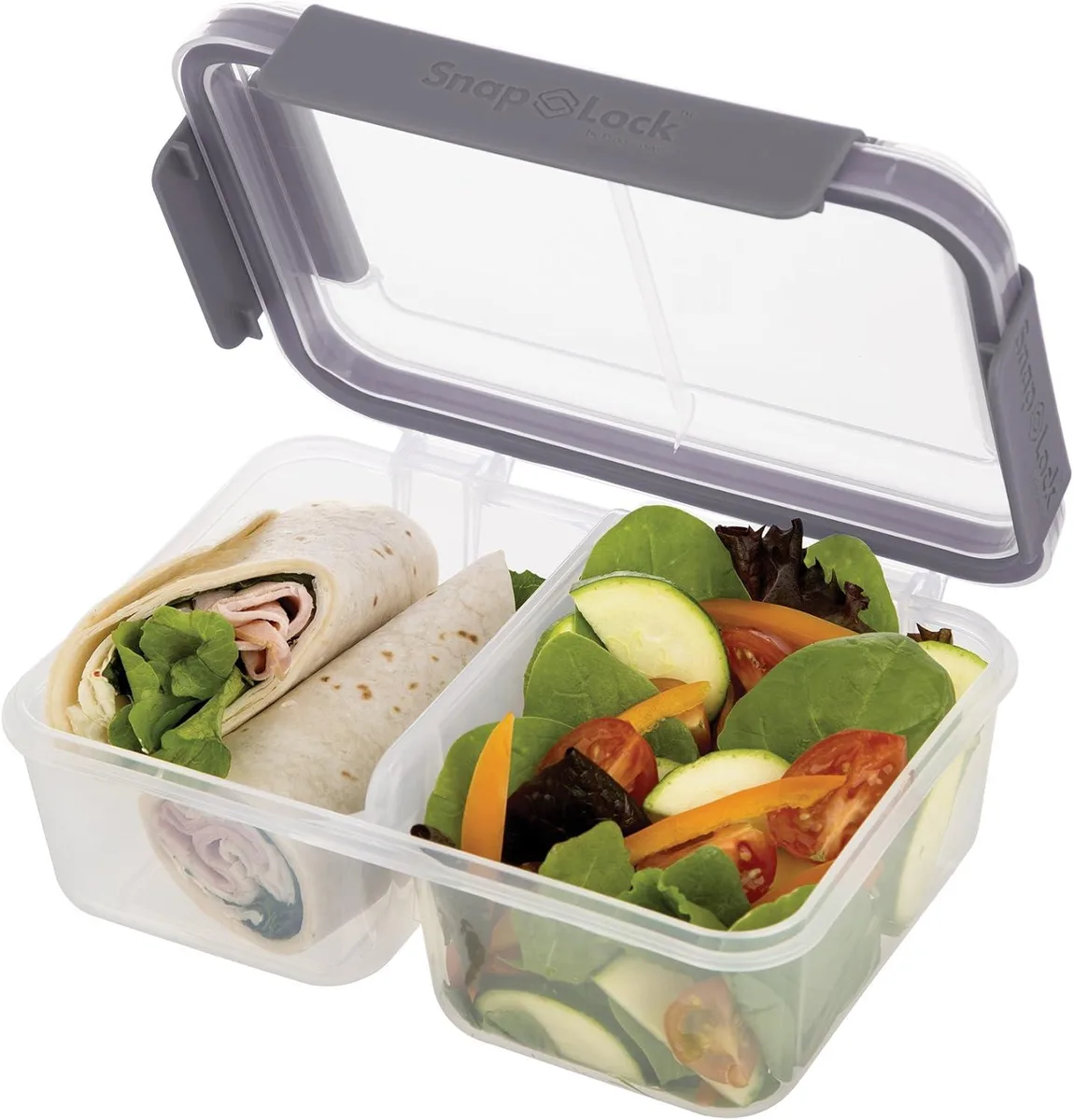 Progressive International Progressive International 1018 4-Cup Divided Lunch Container - Gray — product photo
