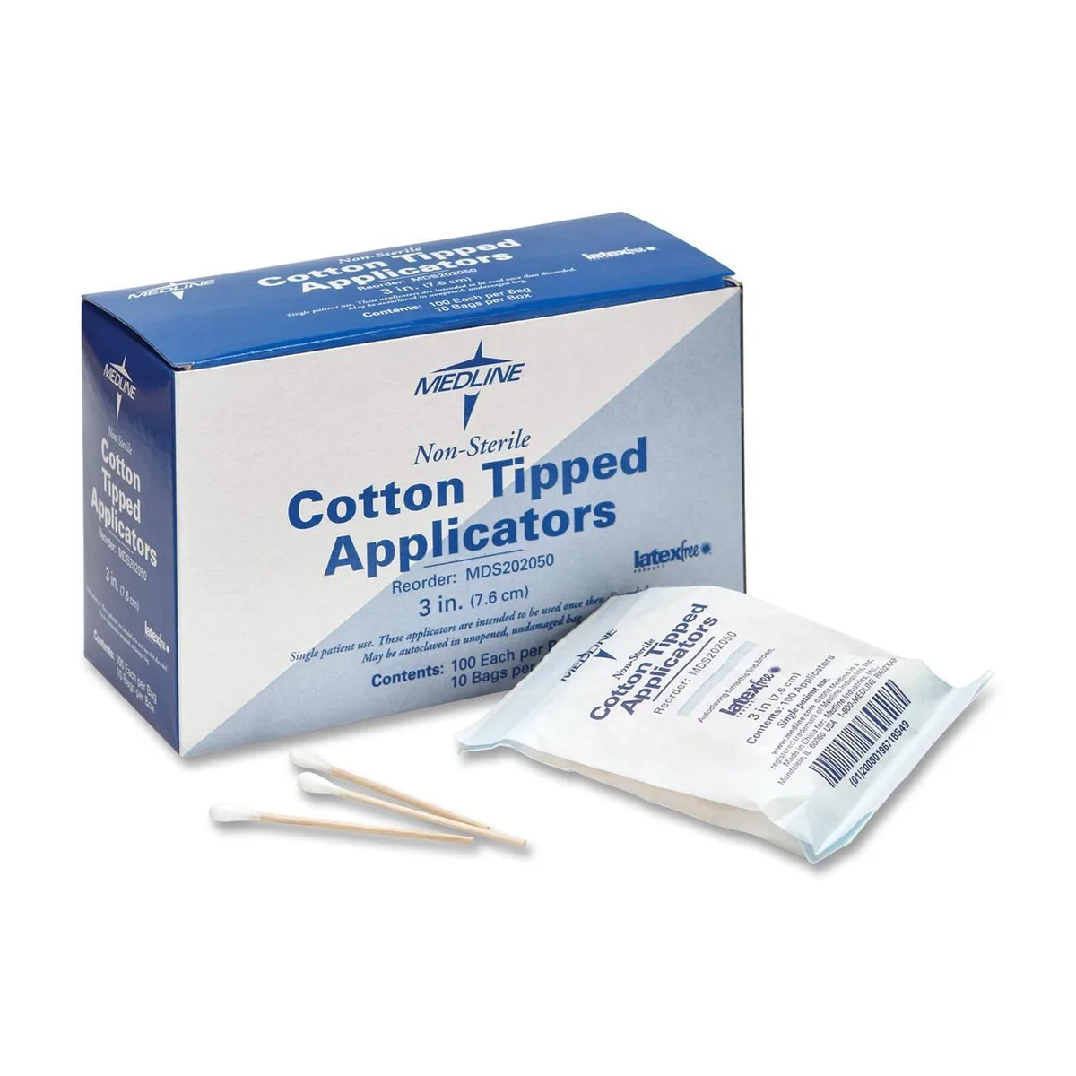 Medline Industries, Inc. Medline Industries, Inc. MDS202050 First Aid Cotton Tip Applicator 1000/Box — product photo